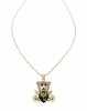 @2828 Złoty łańcuszek Austrian Crystal 40+5 naszyjnik pozłacany 14K Xuping miś